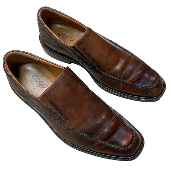 ?ECCO Mens Windsor Brown Leather Loafer Dress Shoes Comfort Slip On Moc Toe main image 10